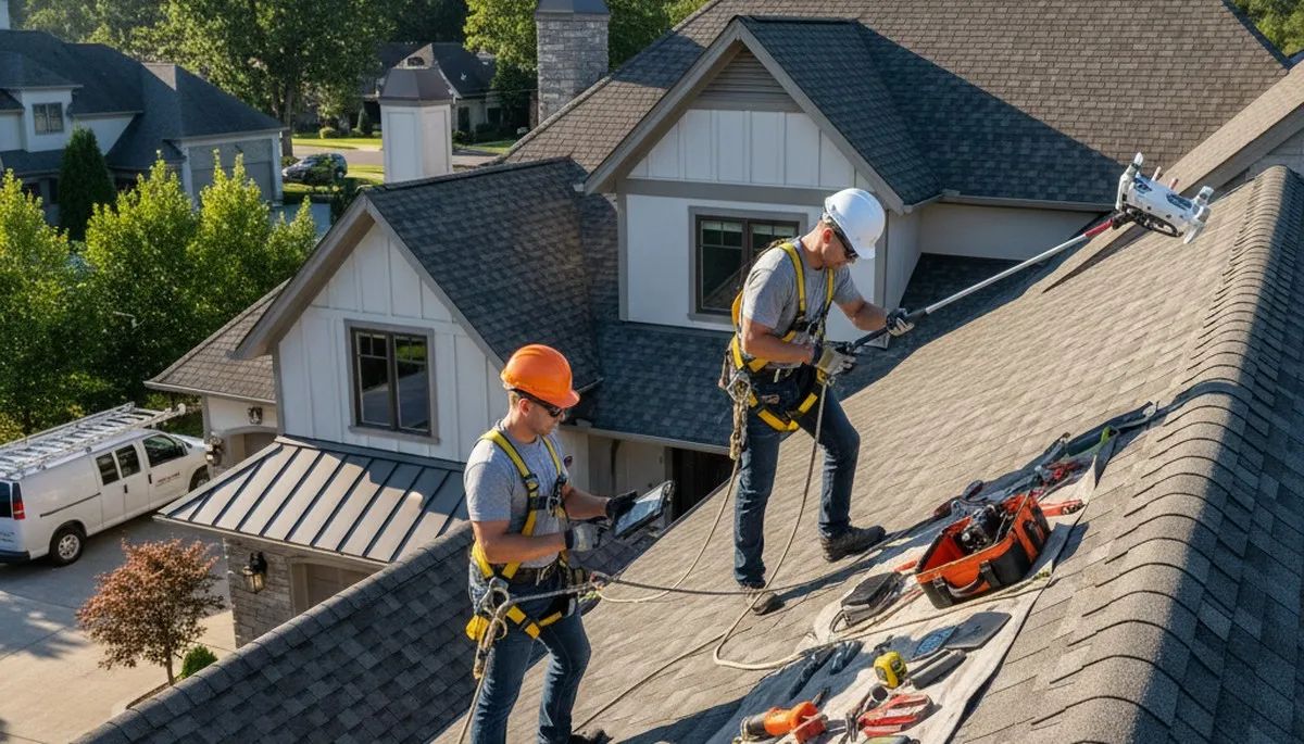 Austin, TX siding contractor inspecting exterior siding for storm and heat damage